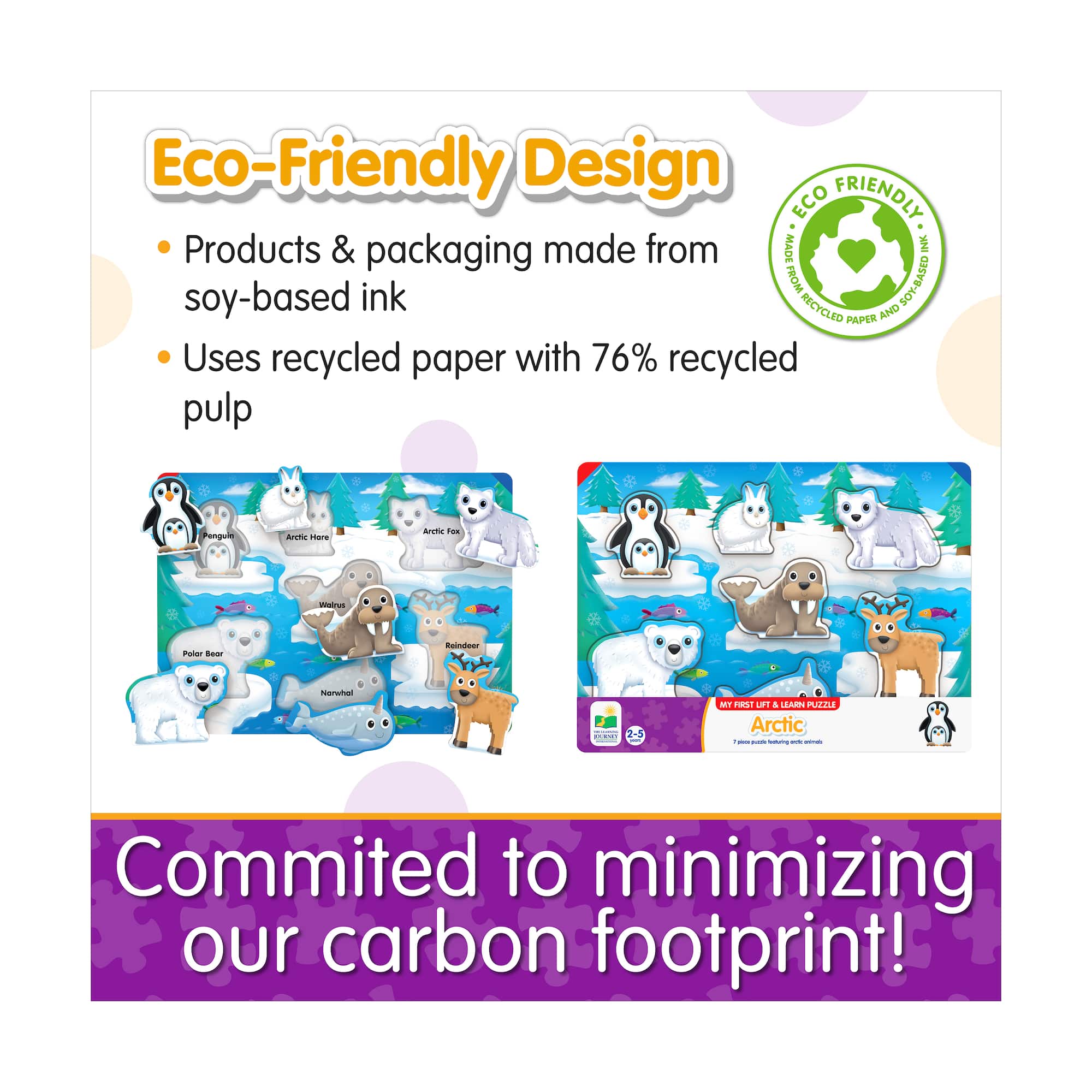 My First Lift & Learn Puzzle - Artic: 7 Pcs